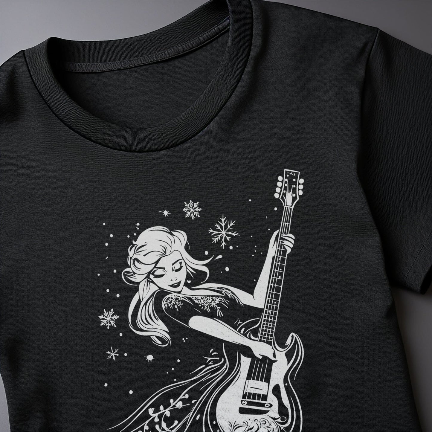 Queen Elsa Rockin' the Guitar T-Shirt