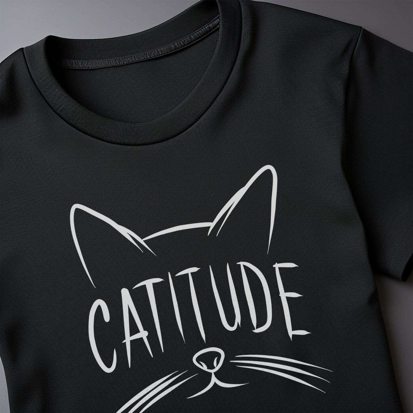 Catitude for Black T-Shirt
