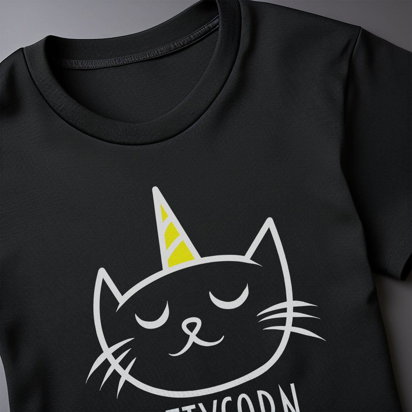 Kittycorn for Black T-shirt -