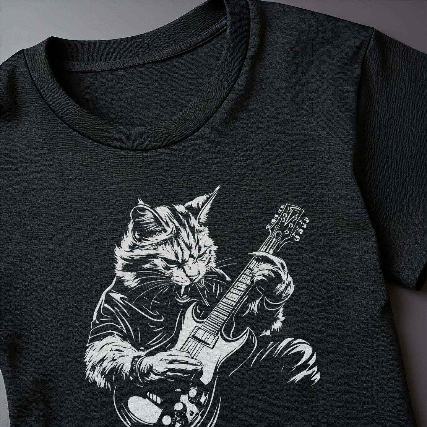 Cat Rocking Out 1 t-shirt
