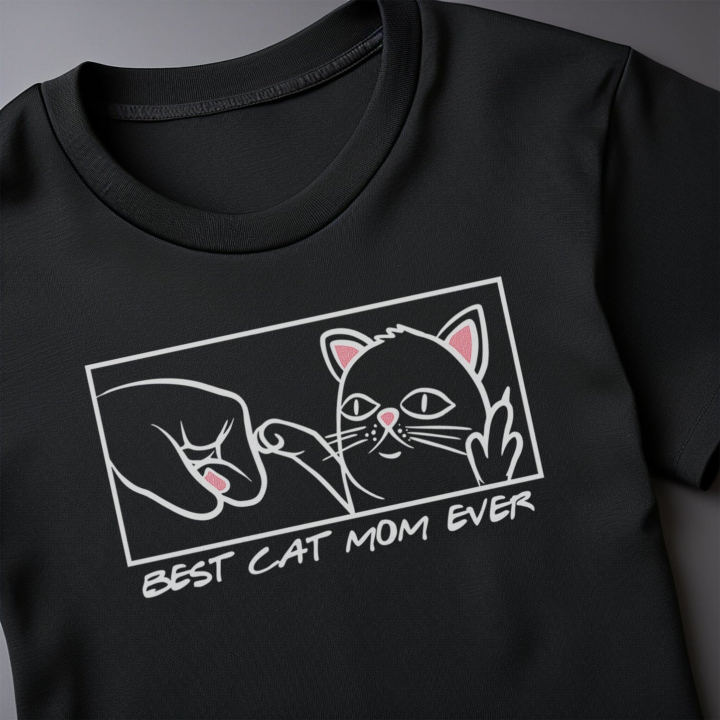 Best Cat Mum for Black T-shirt