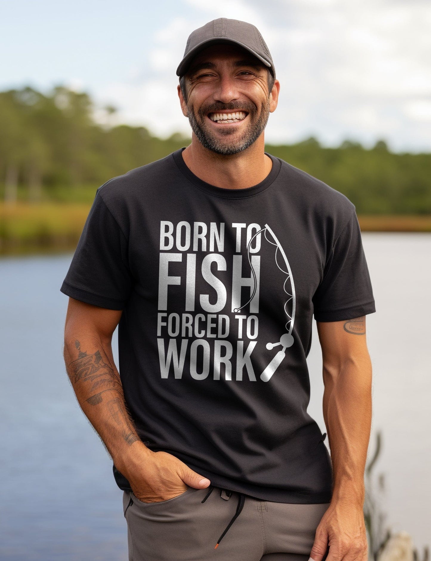 Born to Fish  Forced to Work T-Shirt