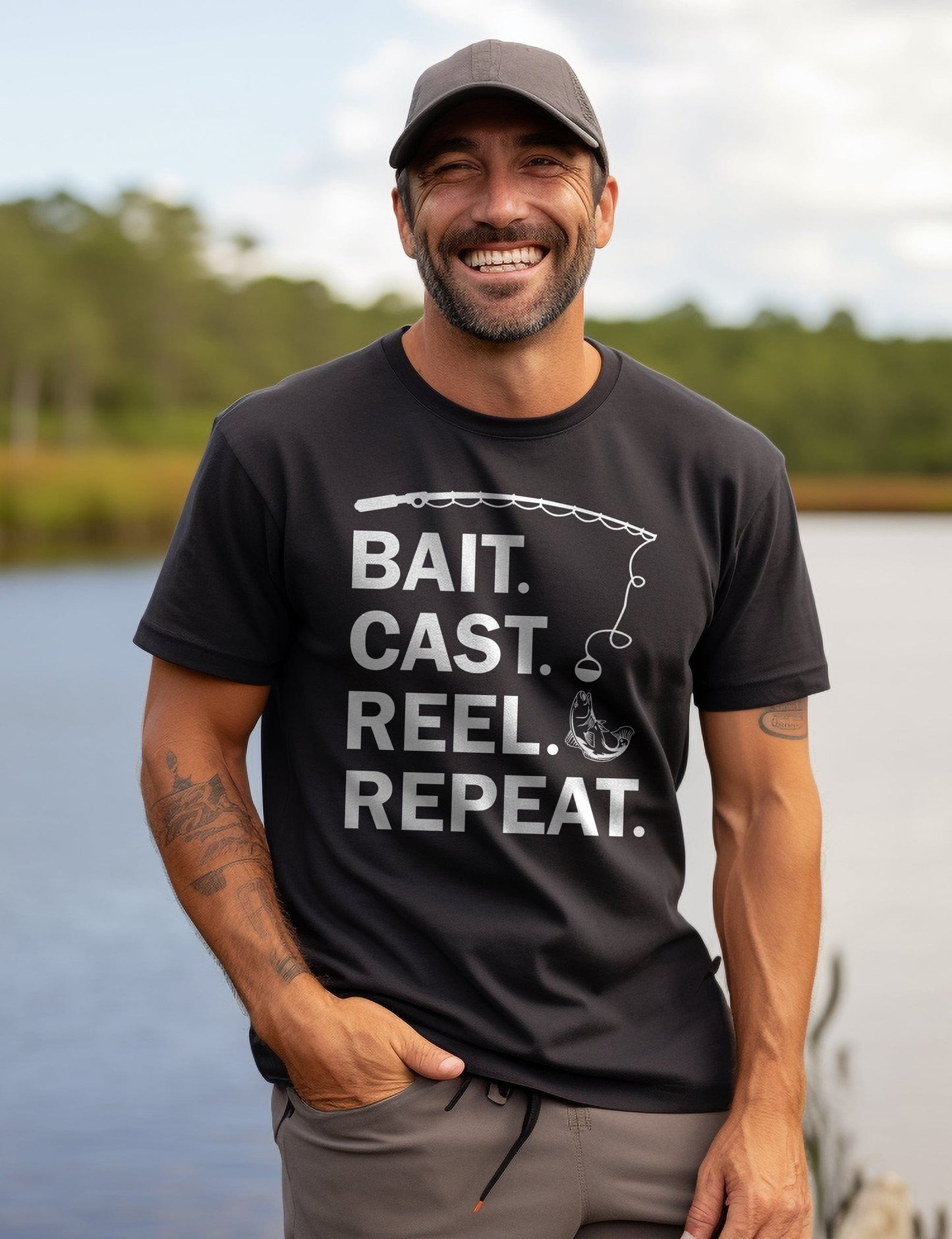 Bait  Cast  Reel  Repeat Funny T-shirt