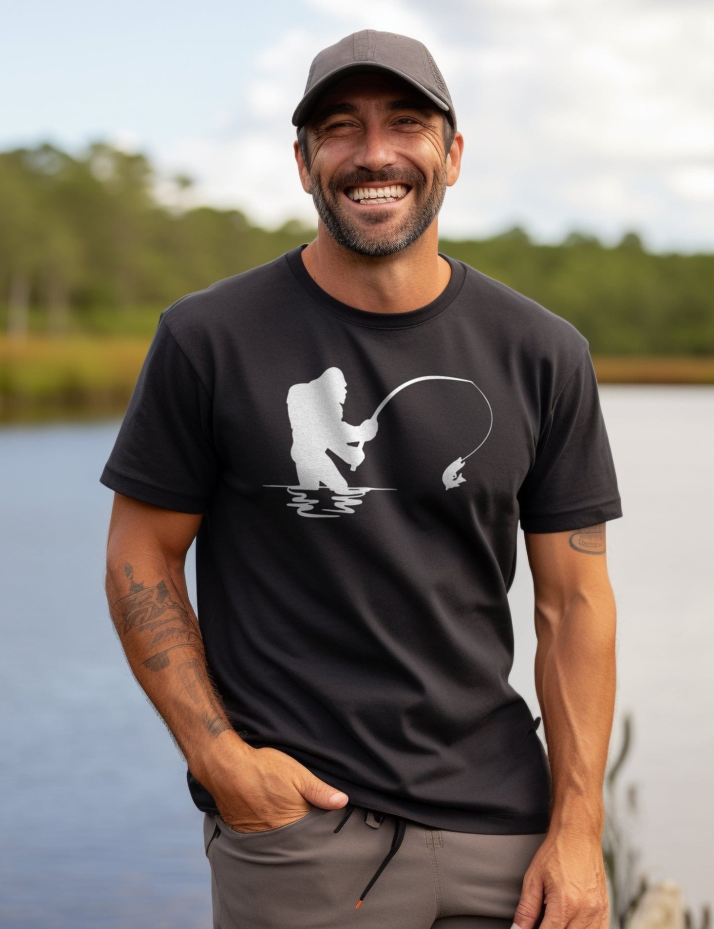 Bigfoot Fishing 2 T-Shirt