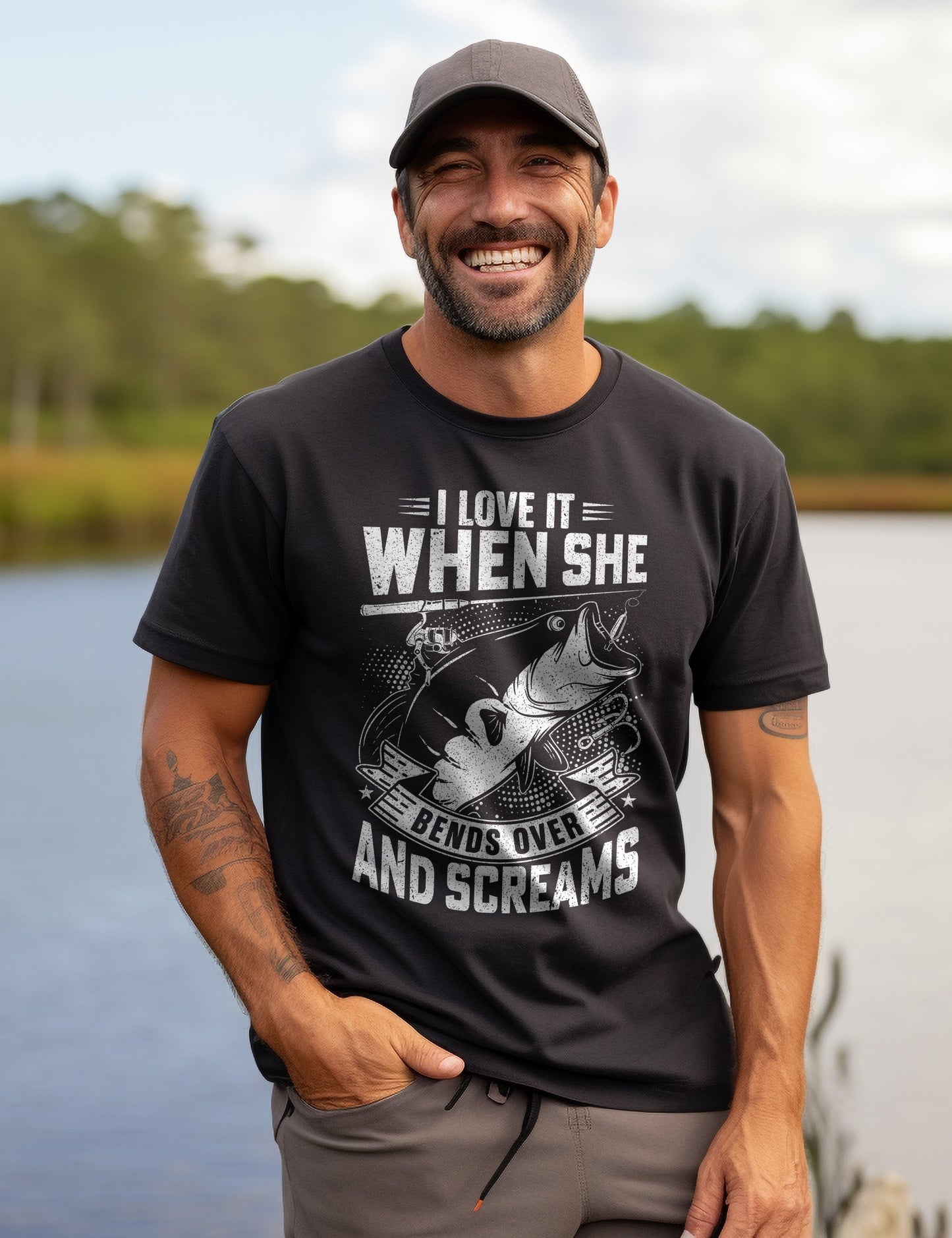 Bend Over Fish 1 T-shirt