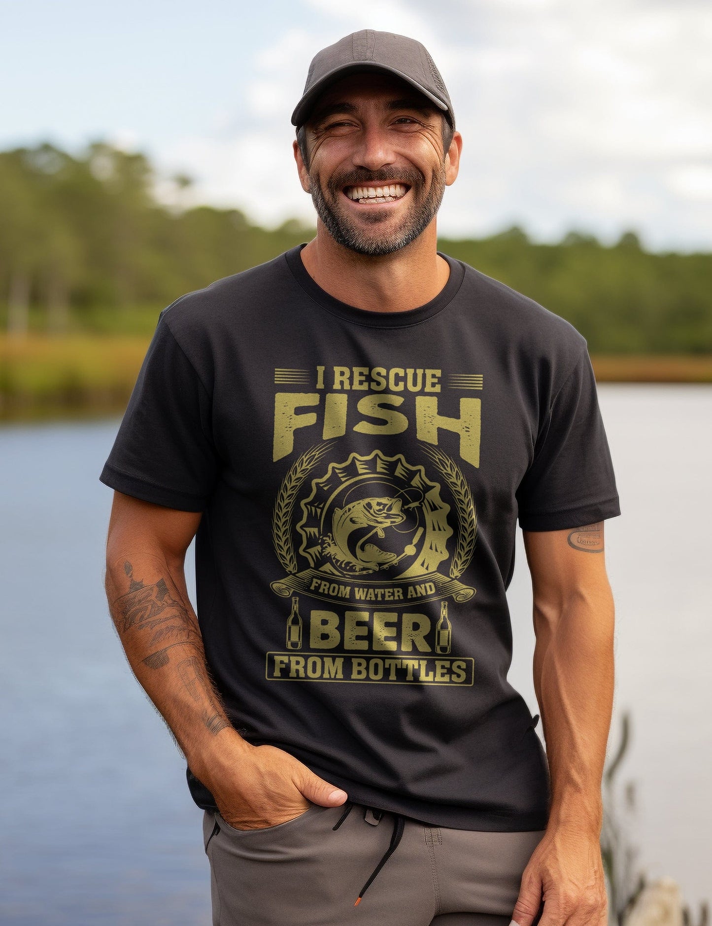 Rescue Fish & Beer T-Shirt