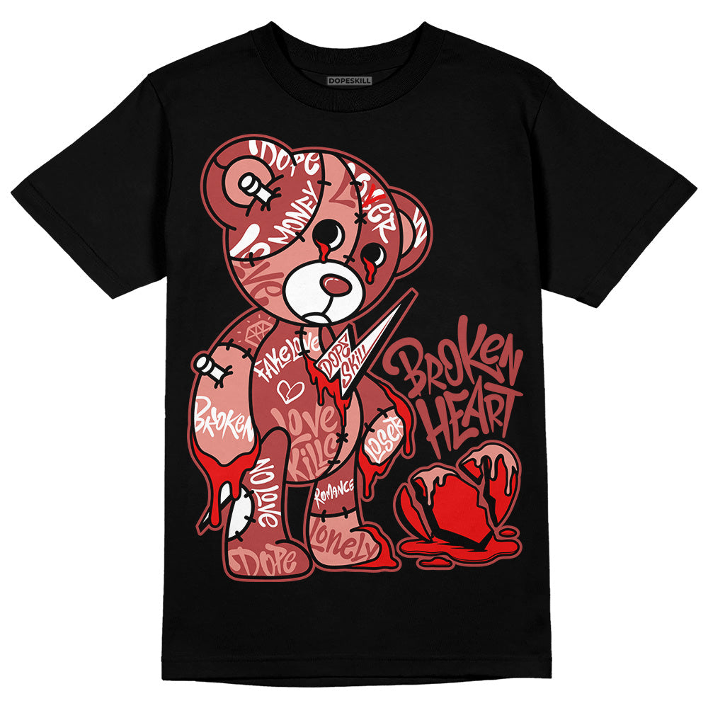 Dune Red 13s DopeSkill T-Shirt Broken Heart Graphic