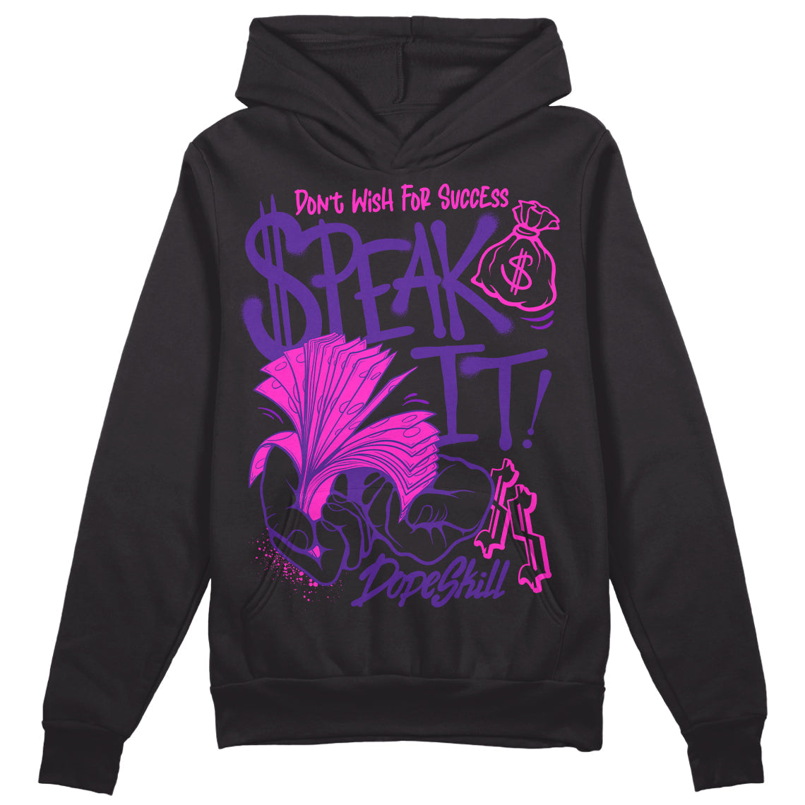 PURPLE Collection DopeSkill Hoodie Sweatshirt Speak It Graphic