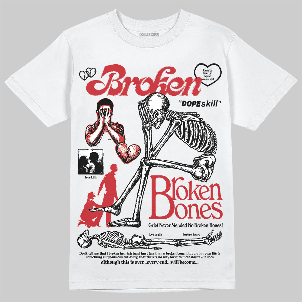 Bred 11s DopeSkill T-Shirt Broken Bones Graphic