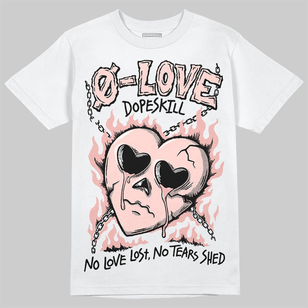 Leather Curb Glitter Pale Pink DopeSkill T-Shirt Crying Heart Graphic
