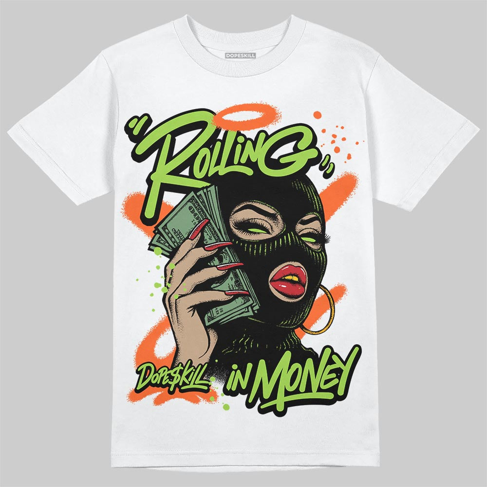 Neon Green Collection DopeSkill T-Shirt Rolling in Money Graphic