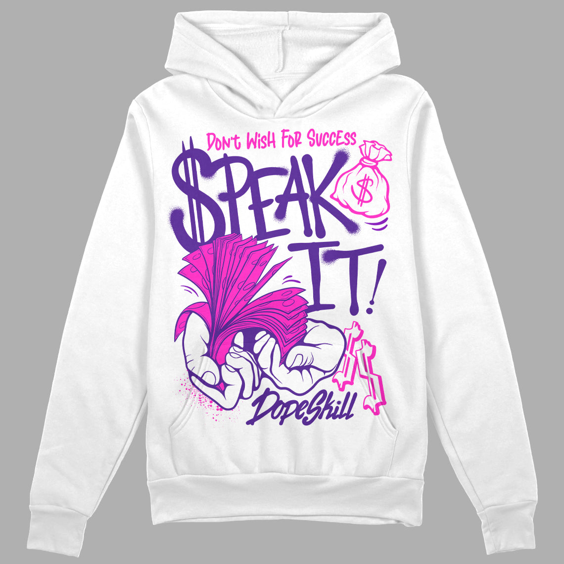 PURPLE Collection DopeSkill Hoodie Sweatshirt Speak It Graphic