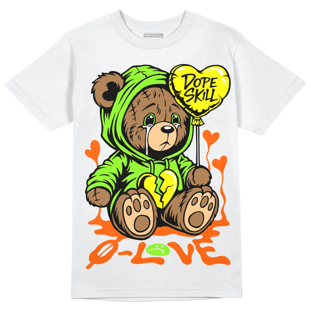 Neon Green Collection DopeSkill T-Shirt Broken Bear Graphic