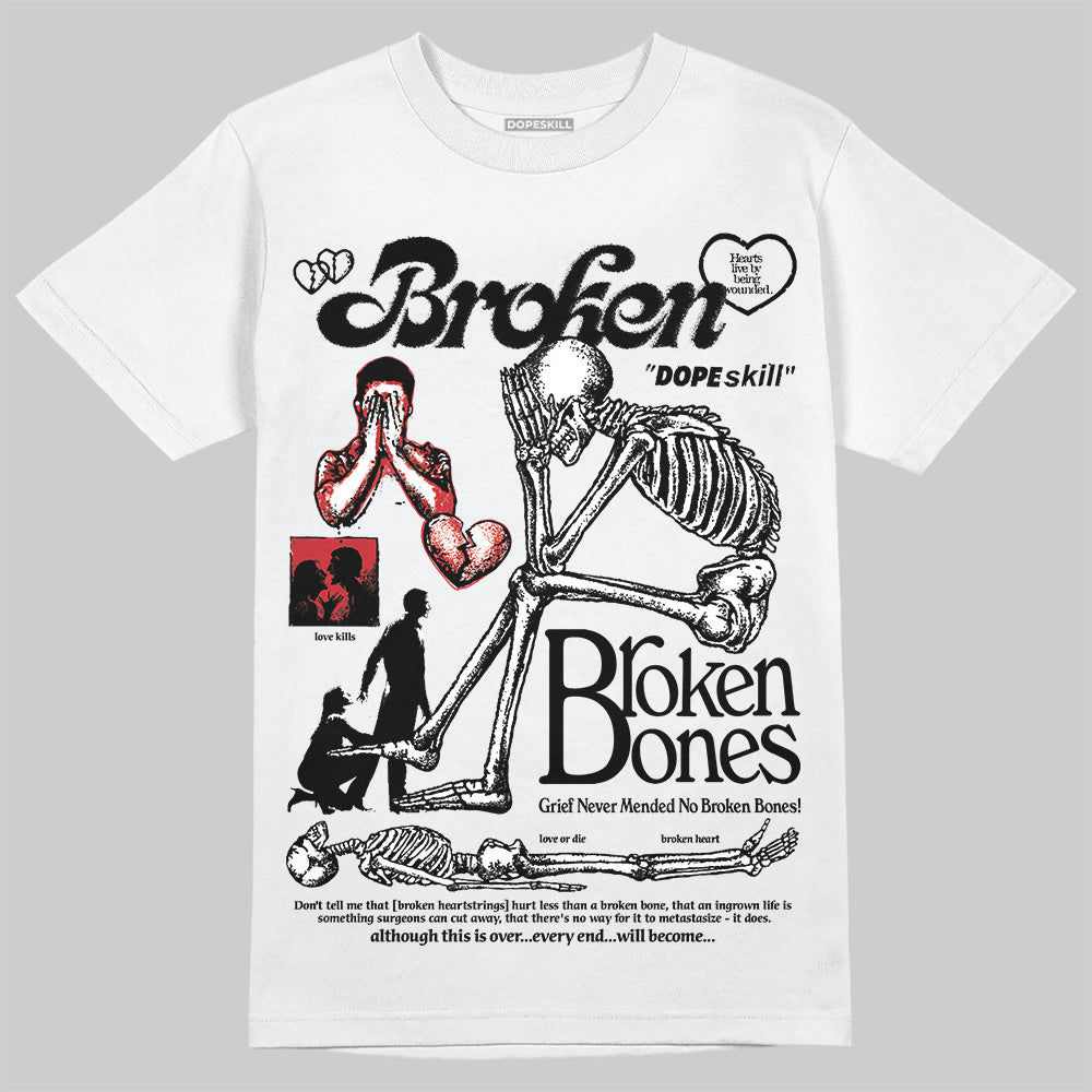 Bred Velvet 11s DopeSkill T-Shirt Broken Bones Graphic