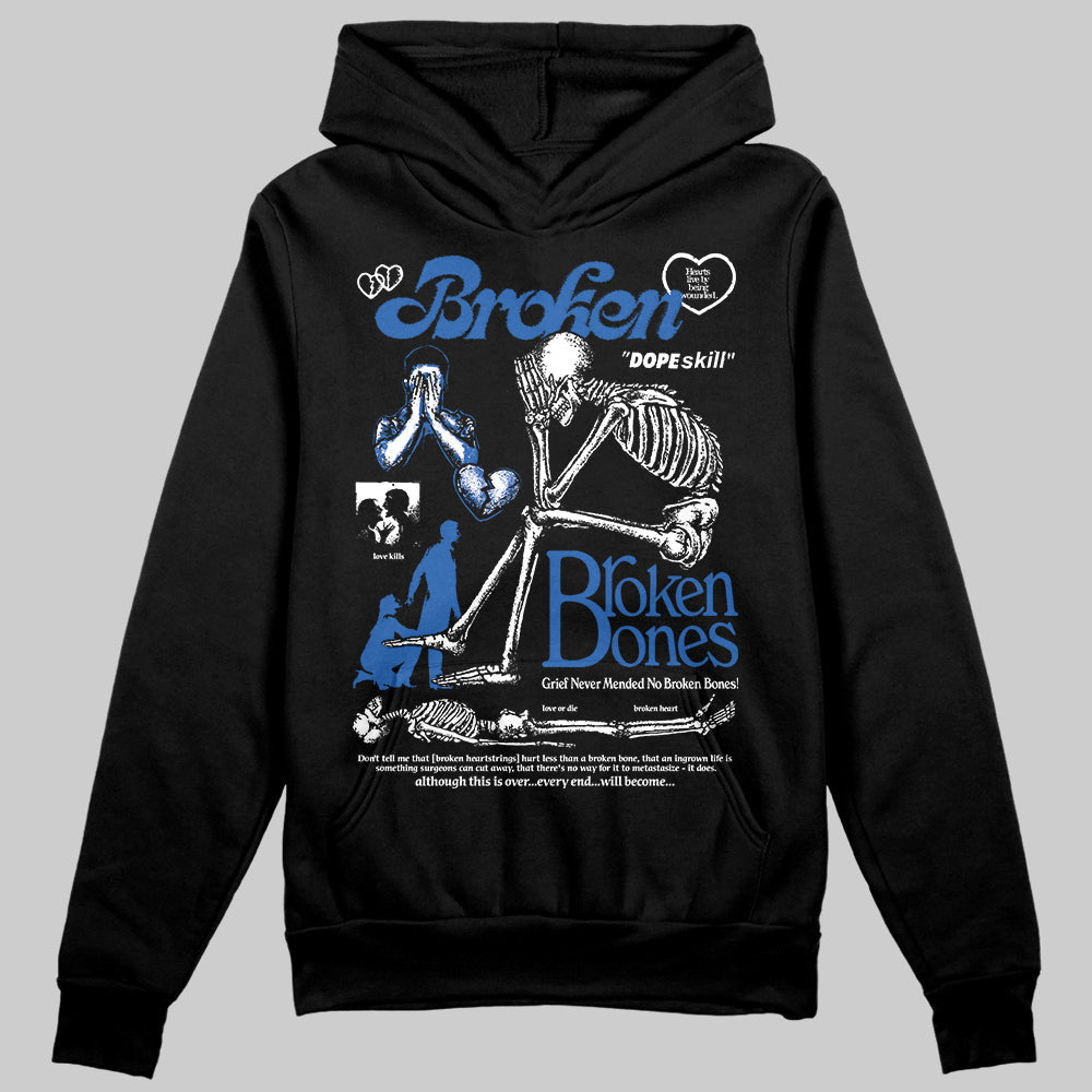 Blueberry 12s DopeSkill Hoodie Sweatshirt Broken Bones Graphic