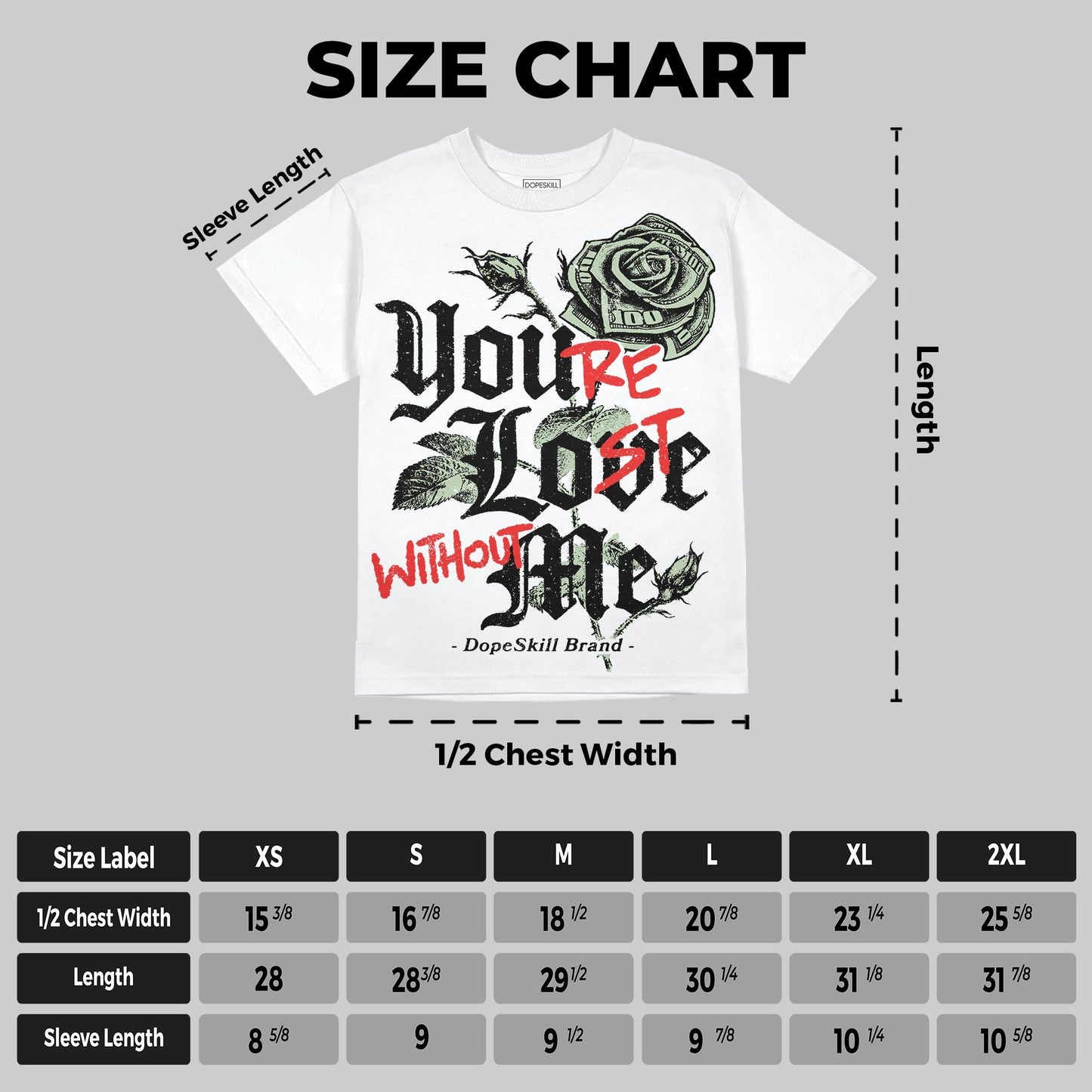 Seafoam 4s 2025 DopeSkill Oversize Print T-Shirt You’re Lost Without Me Graphic
