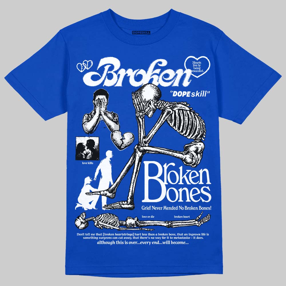 Blueberry 12s DopeSkill Royal T-shirt Broken Bones Graphic