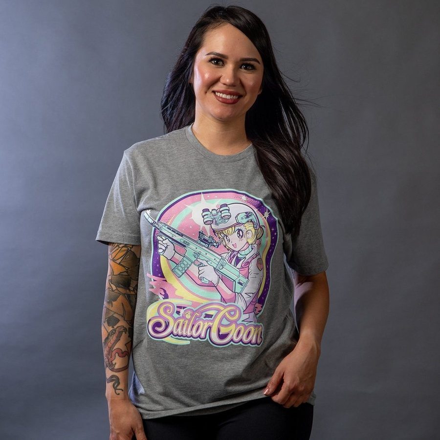 Women's Sailor Goon Boyfriend Fit T-Shirt - Dark Heather Gray