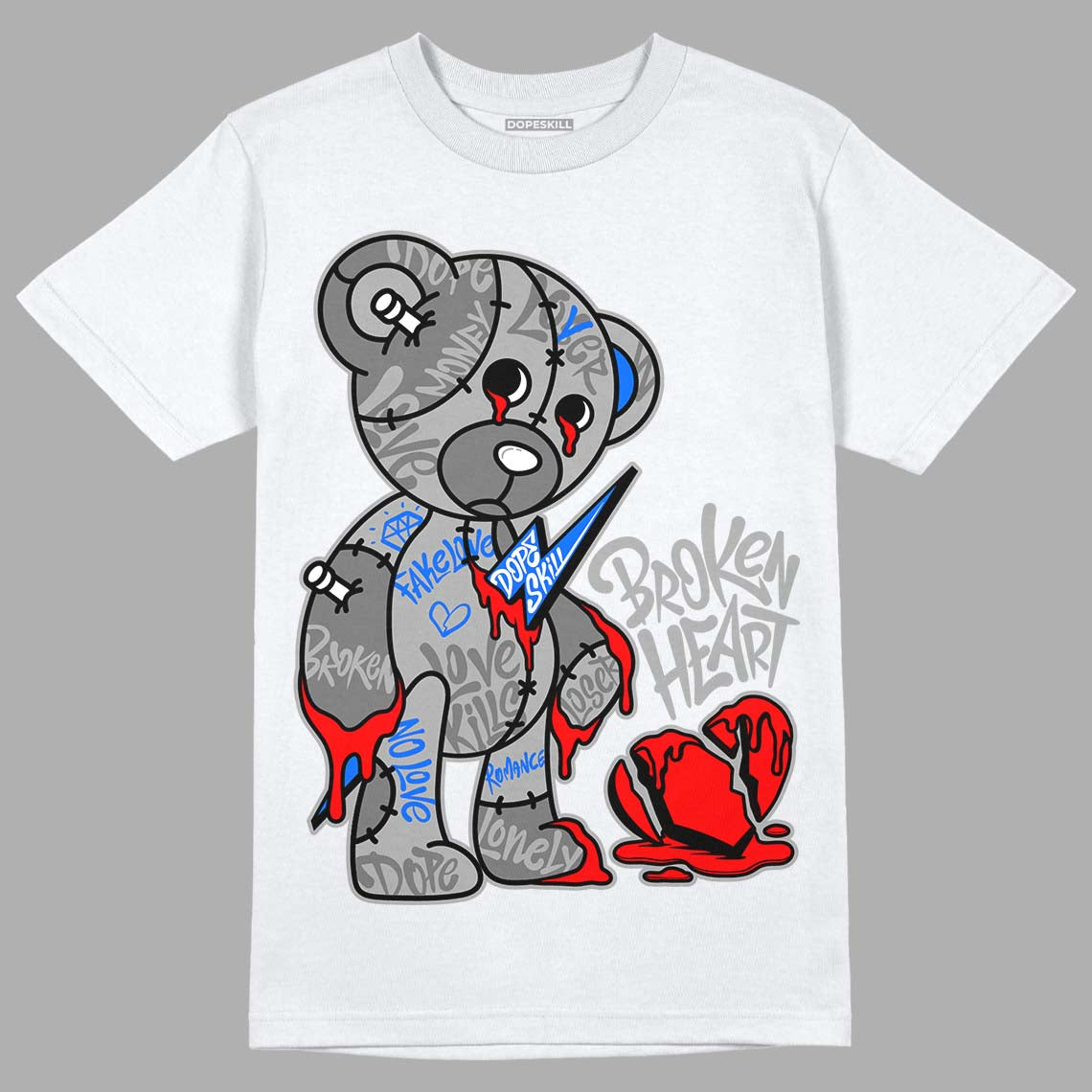 AJ 12 Stealth DopeSkill T-Shirt Broken Heart Graphic