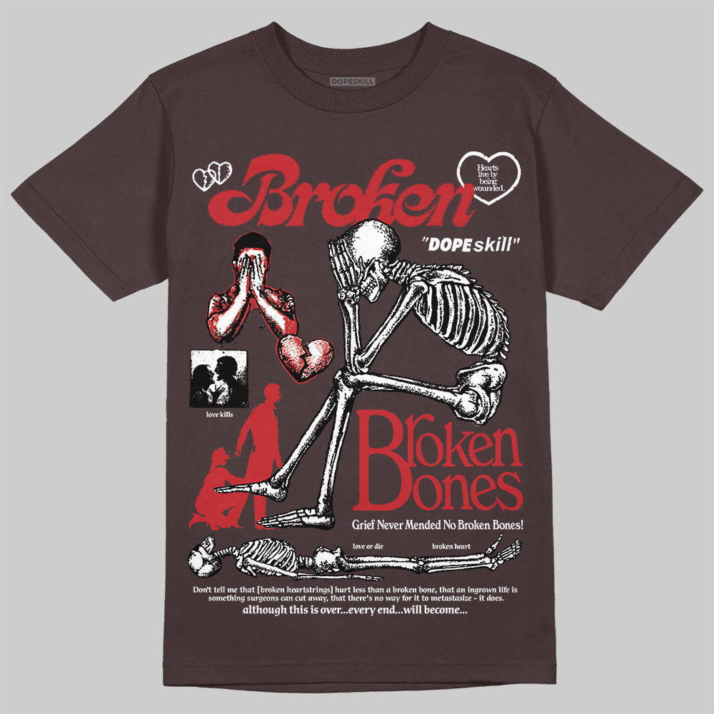 Baroque Brown 12s DopeSkill T-Shirt Broken Bones Graphic