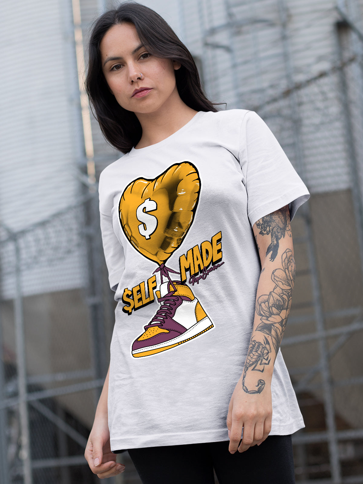 AJ 1 Retro High OG Brotherhood DopeSkill T-Shirt Self Made Graphic