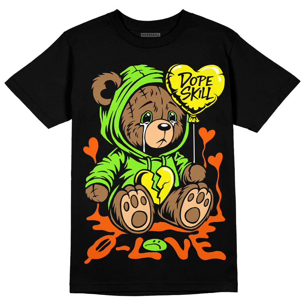 Neon Green Collection DopeSkill T-Shirt Broken Bear Graphic
