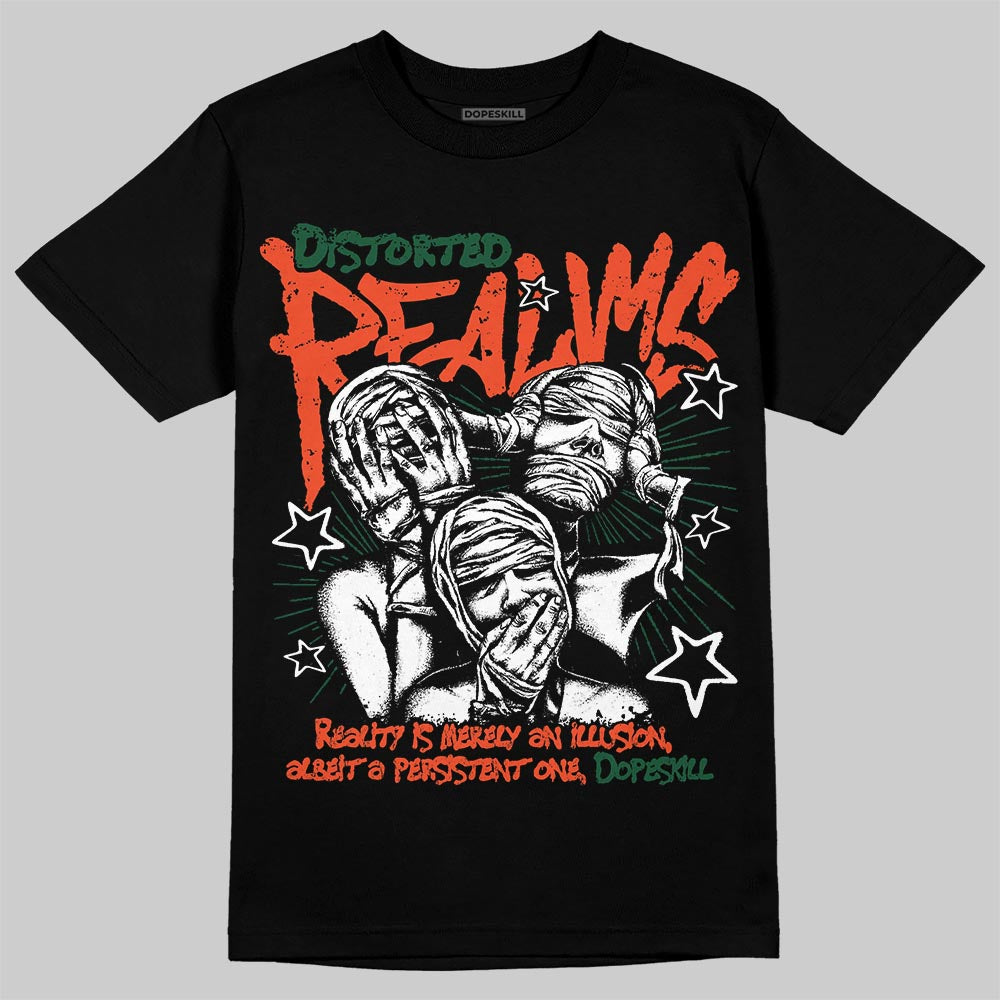 Dunk Team Dark Green Orange DopeSkill T-Shirt Distorted Realms Graphic