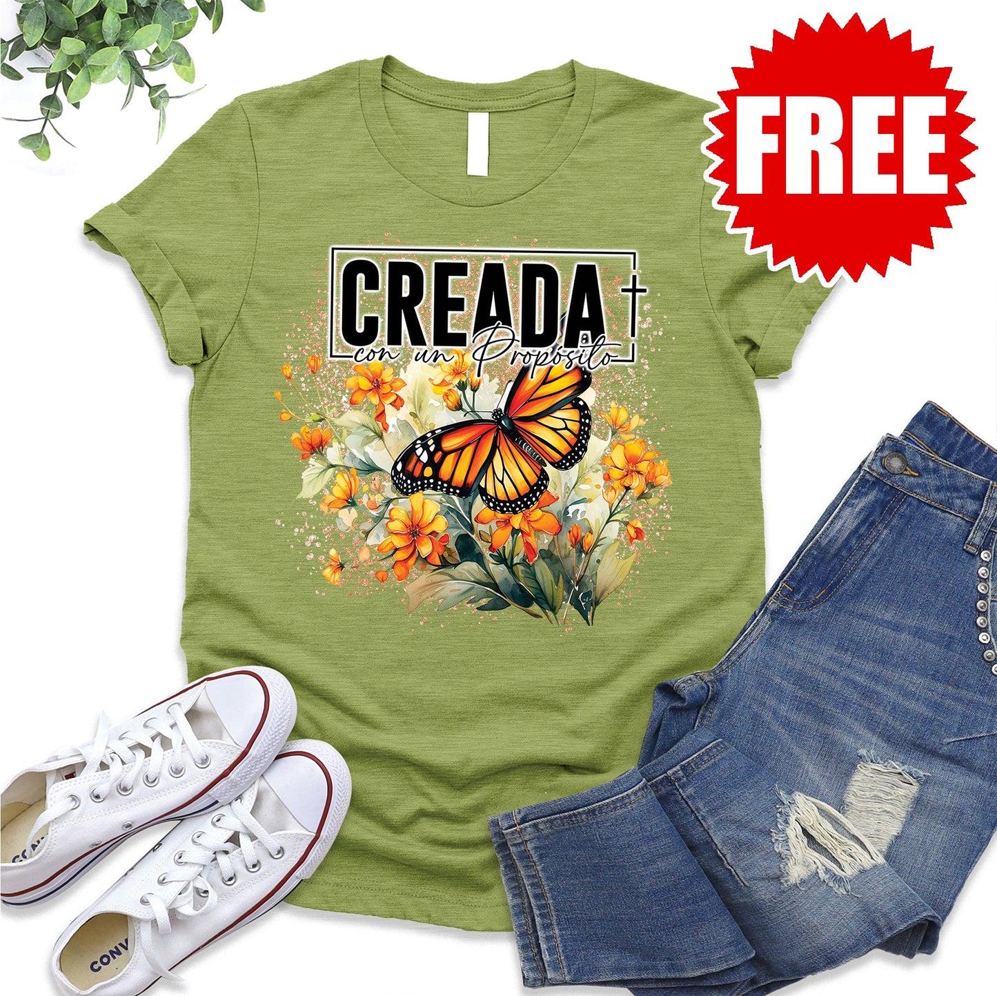 Creada Tee - Heather Fern - 0