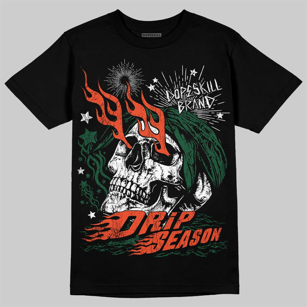Dunk Team Dark Green Orange DopeSkill T-Shirt Drip Season Graphic