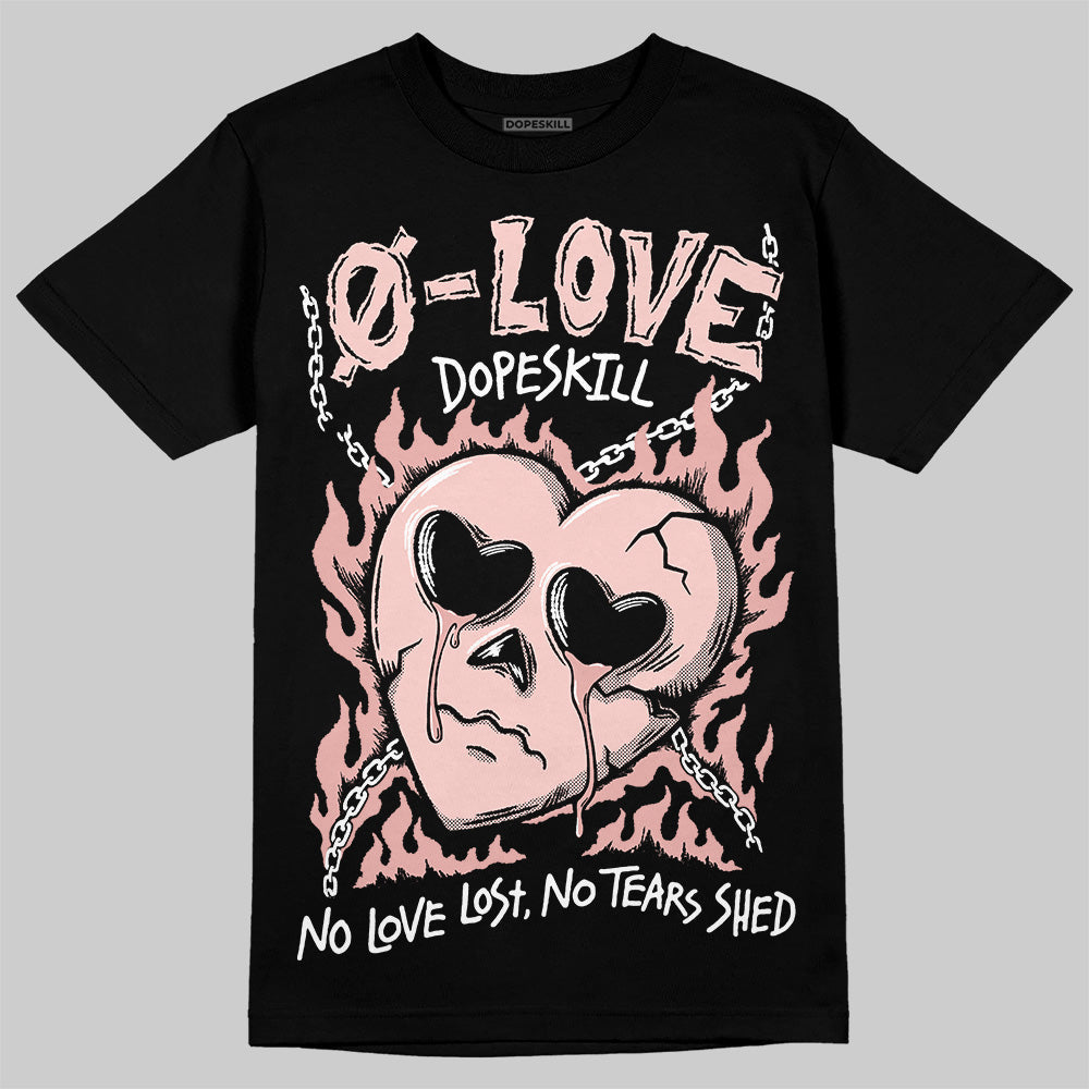 Leather Curb Glitter Pale Pink DopeSkill T-Shirt Crying Heart Graphic