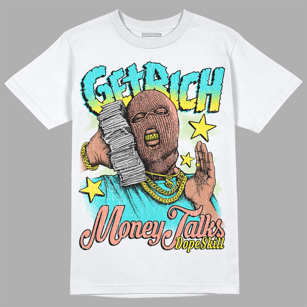 Cyan Burst 9060 DopeSkill T-Shirt Get Rich Graphic