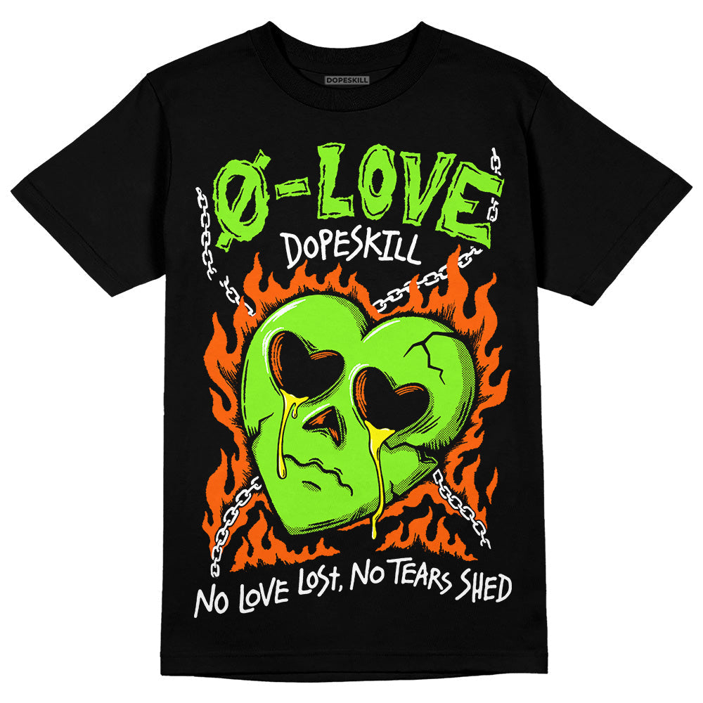 Neon Green Collection DopeSkill T-Shirt Crying Heart Graphic