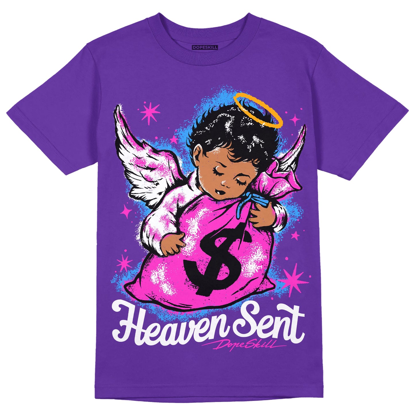 PURPLE Collection DopeSkill Purple T-shirt Heaven Sent Graphic