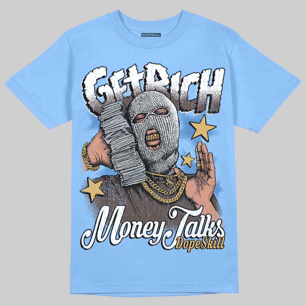 Handball Spezial Light Blue DopeSkill T-Shirt Get Rich Graphic