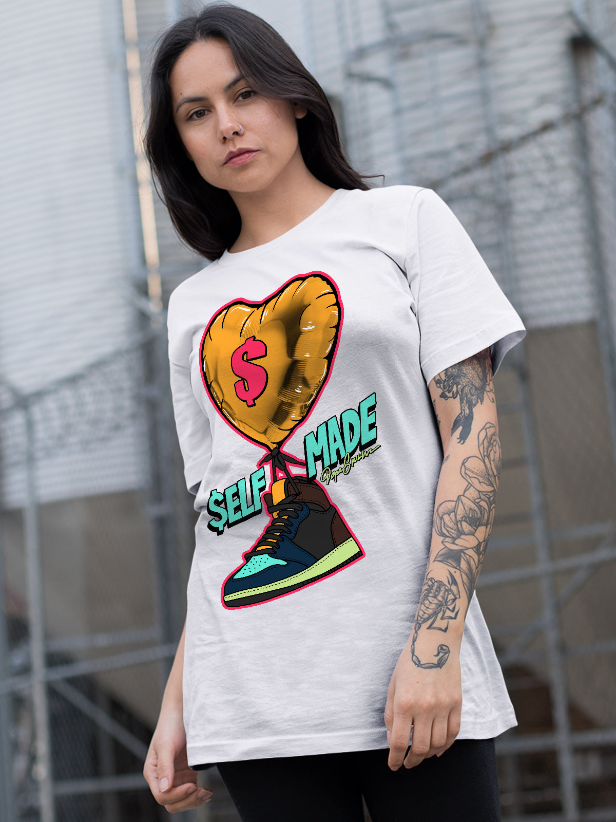 AJ 1 High OG Bio Hack DopeSkill T-Shirt Self Made Graphic