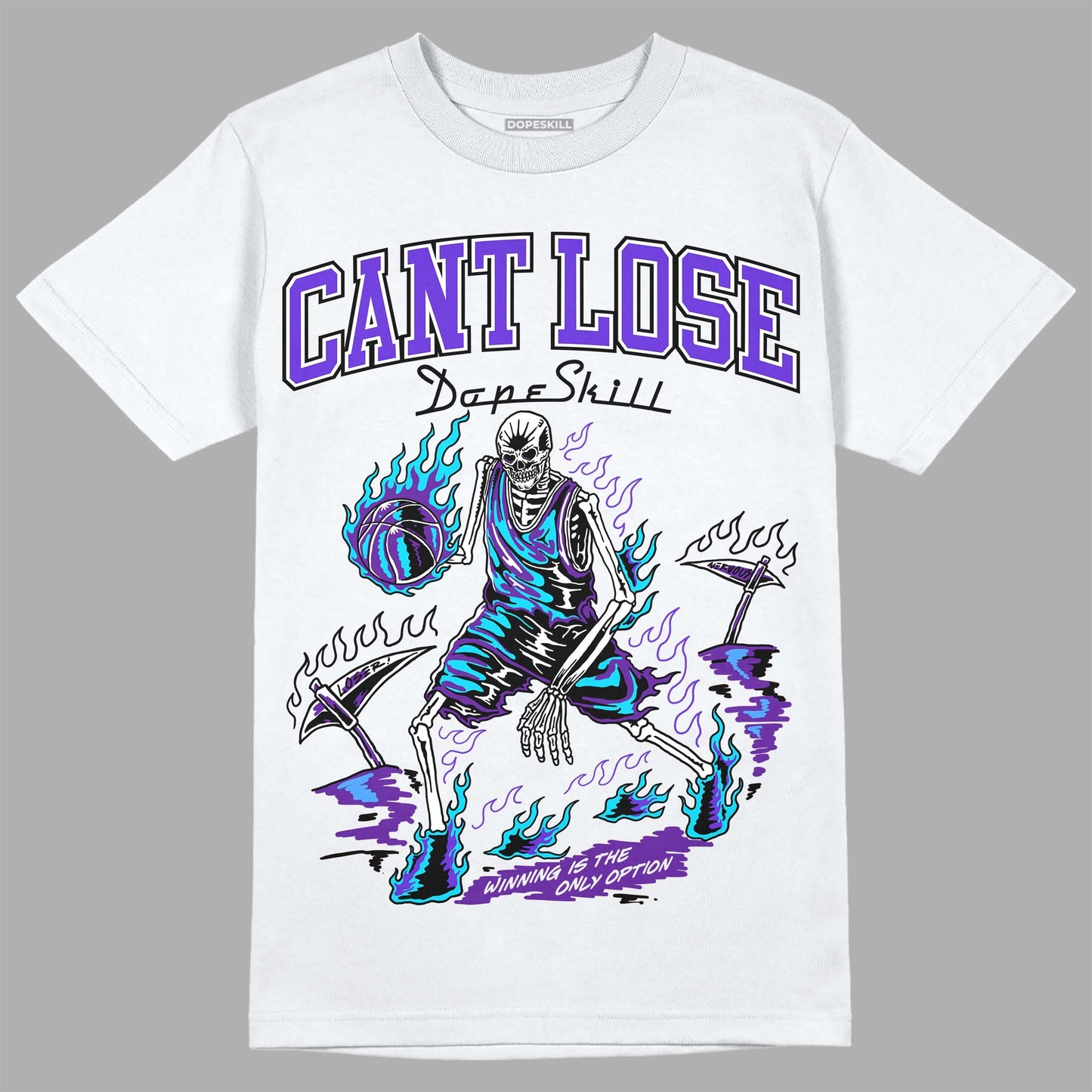 Aqua 6s DopeSkill T-Shirt Cant Lose Graphic
