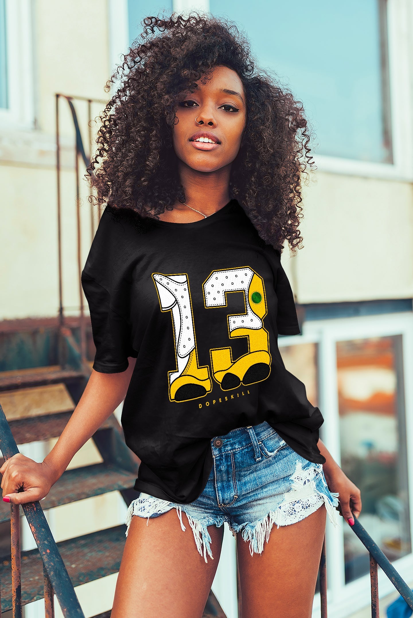 AJ 13 Del Sol DopeSkill T-Shirt No.13 Graphic