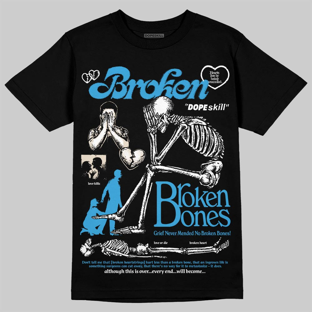 UNC Reimagined 1s DopeSkill T-Shirt Broken Bones Graphic