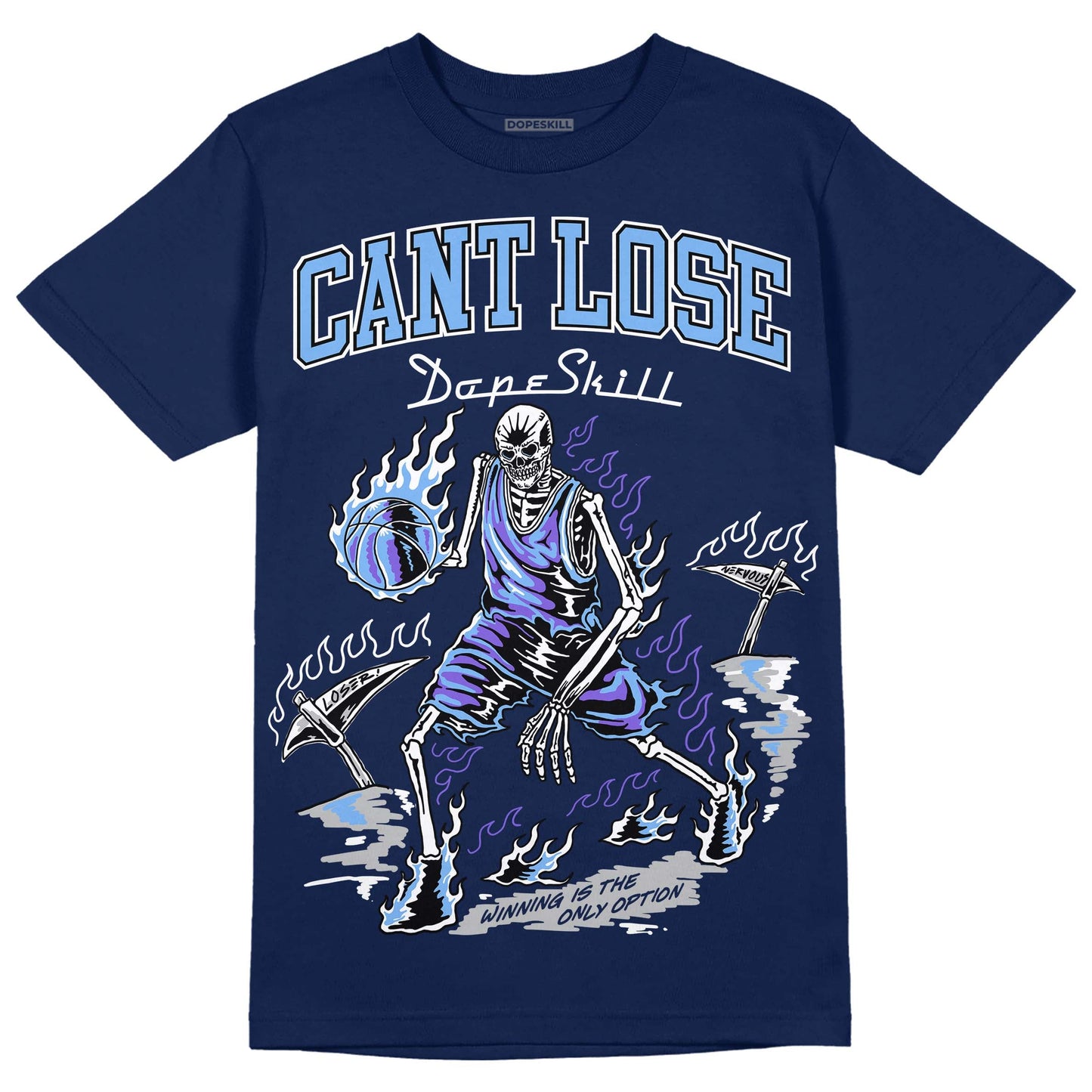 Midnight Navy 5s DopeSkill Navy T-Shirt Cant Lose Graphic