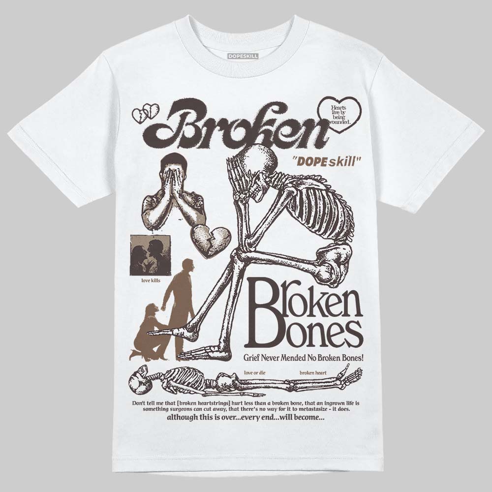 Baroque Brown 12s DopeSkill T-Shirt Broken Bones Graphic
