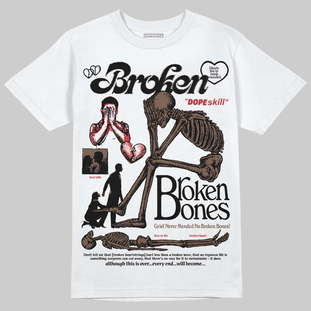 Olive 9s DopeSkill T-Shirt Broken Bones Graphic
