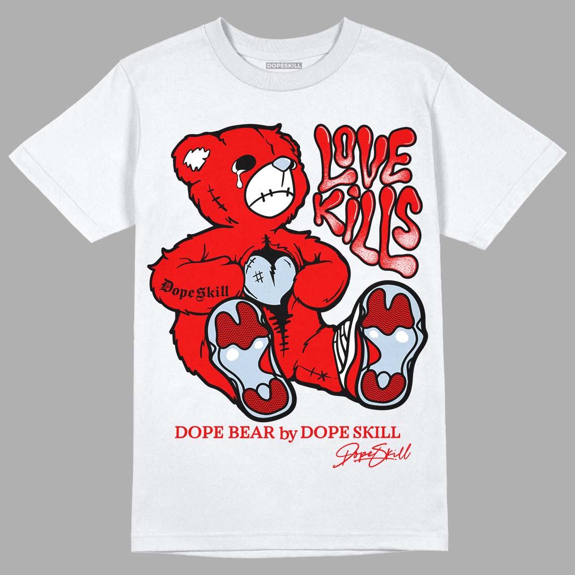 Cherry 11s DopeSkill T-Shirt Love Kills Graphic