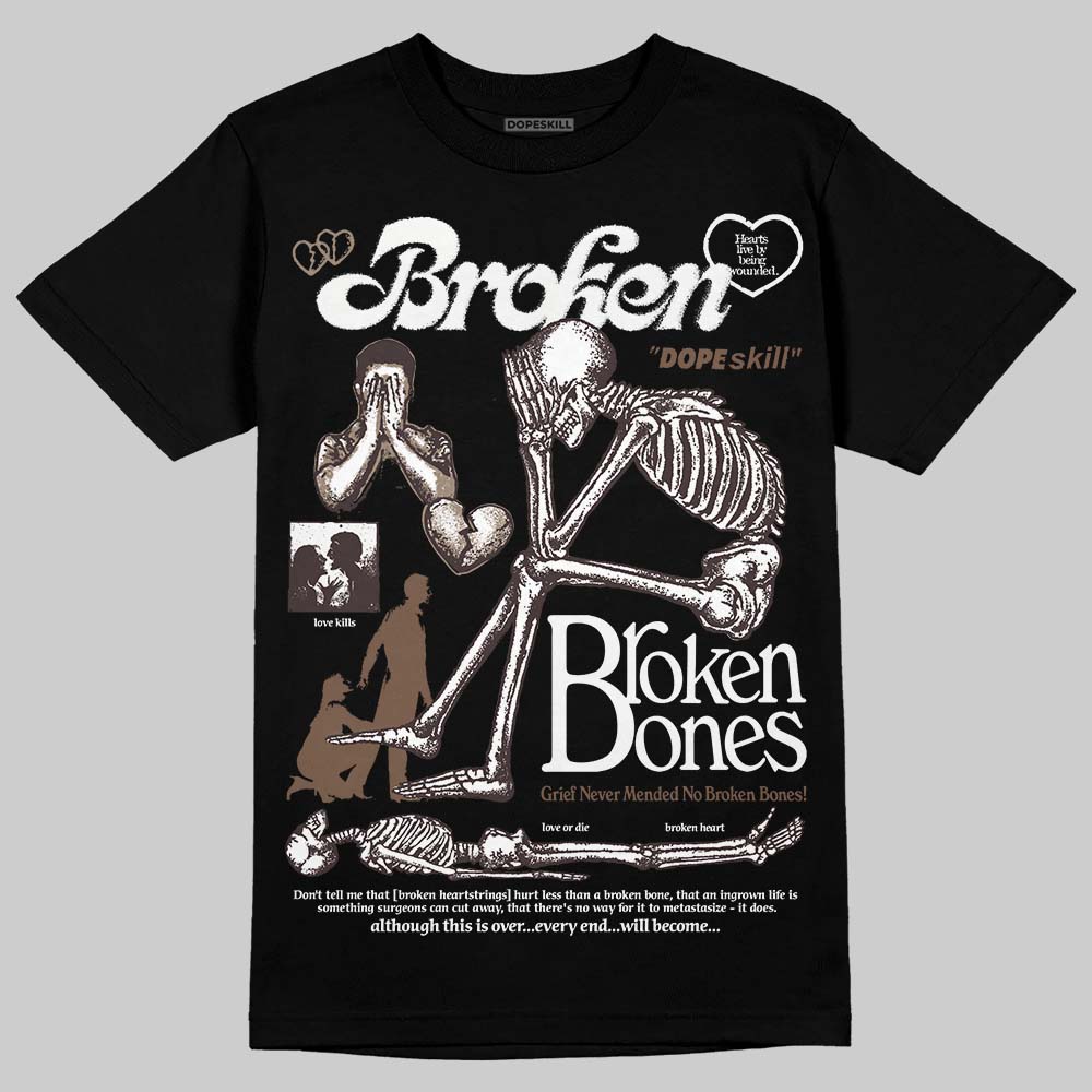Baroque Brown 12s DopeSkill T-Shirt Broken Bones Graphic