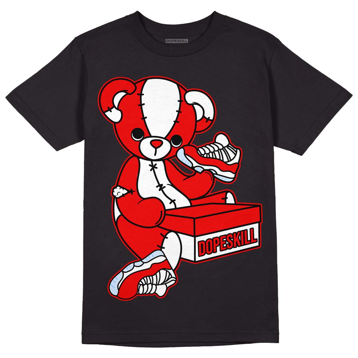 Cherry 11s DopeSkill T-Shirt Sneakerhead BEAR Graphic