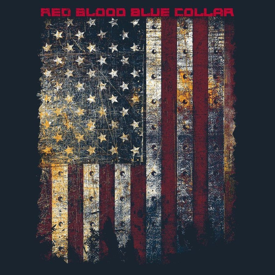 Red Blood Blue Collar¬Æ T-Shirt - Midnight Navy