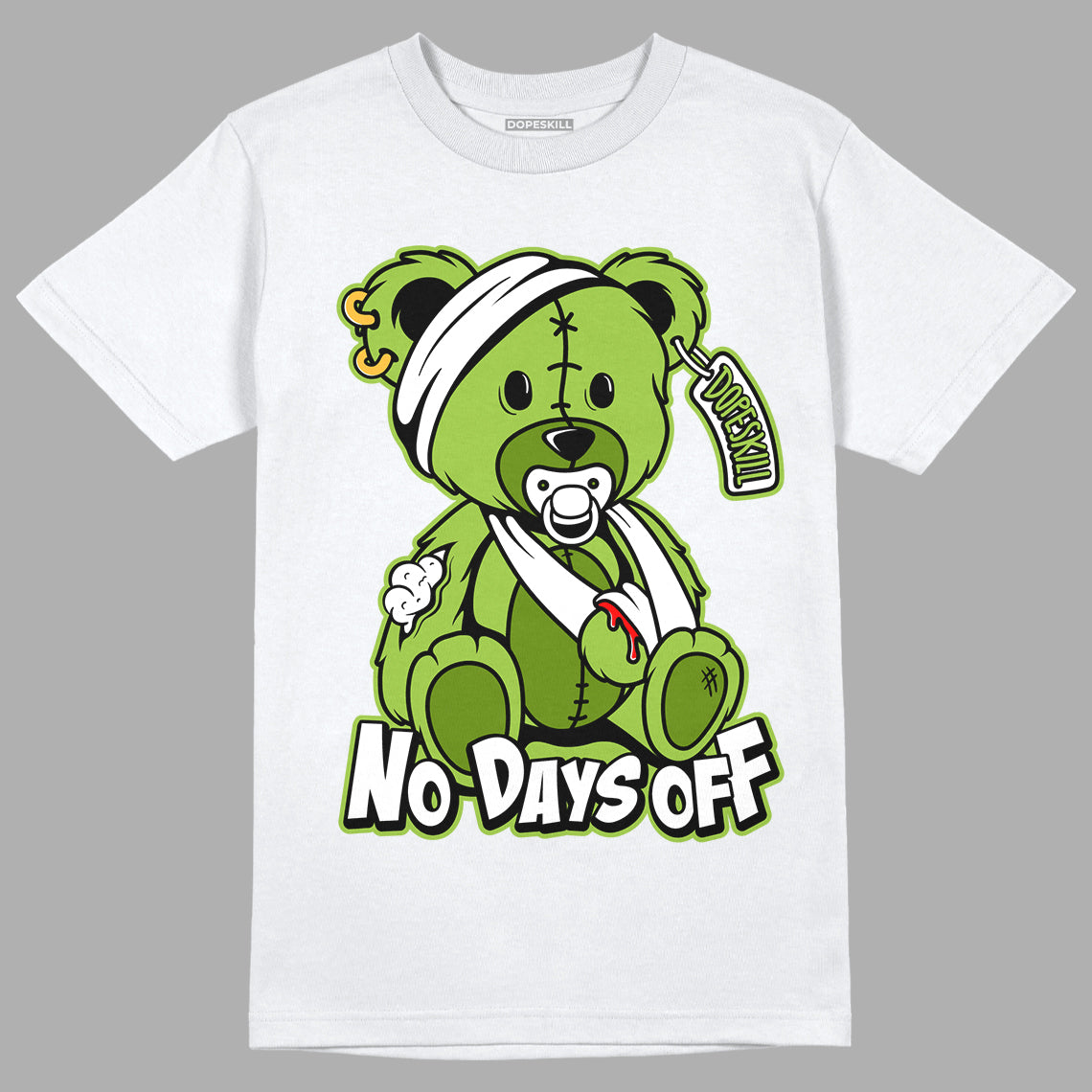 Dunk Low 'Chlorophyll' DopeSkill T-Shirt Hurt Bear Graphic