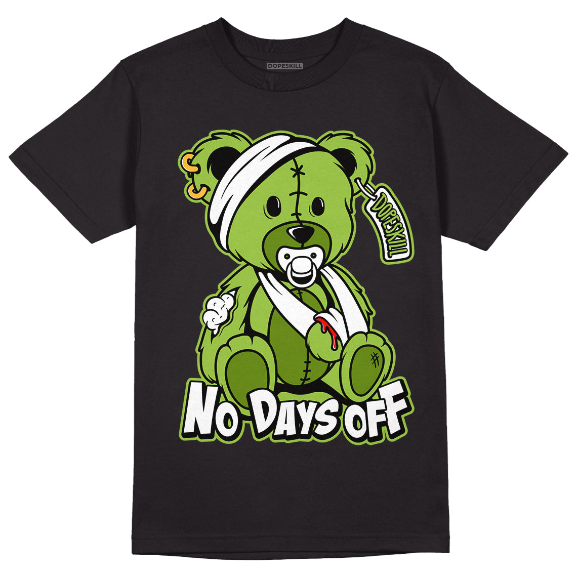 Dunk Low 'Chlorophyll' DopeSkill T-Shirt Hurt Bear Graphic
