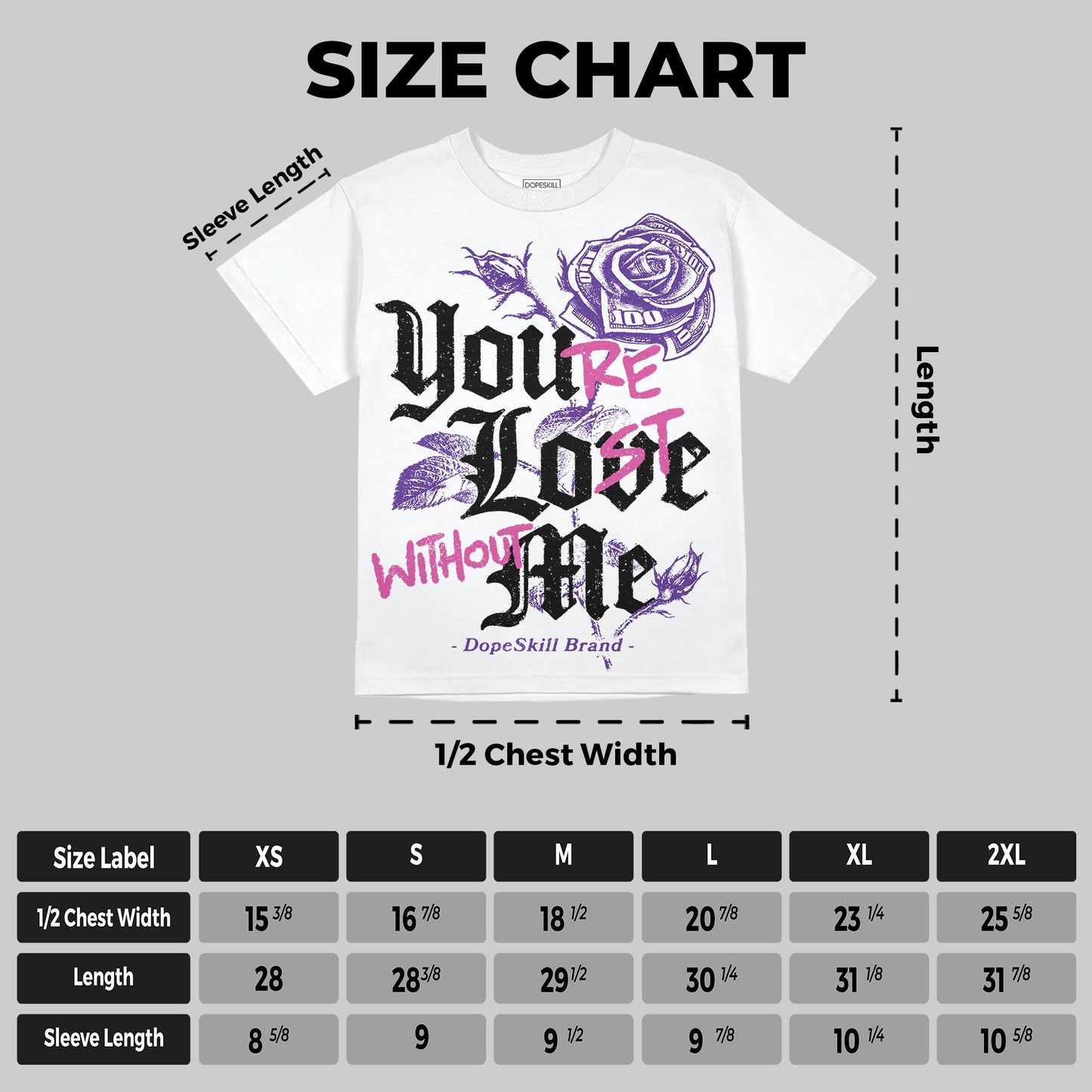 PURPLE Collection DopeSkill Oversize Print T-Shirt You’re Lost Without Me Graphic