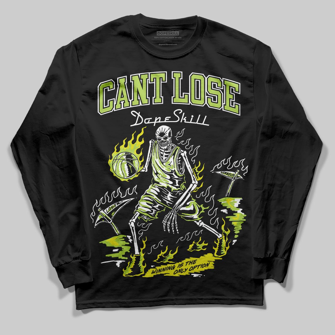 Bright Cactus 13s DopeSkill Long Sleeve T-Shirt Cant Lose Graphic