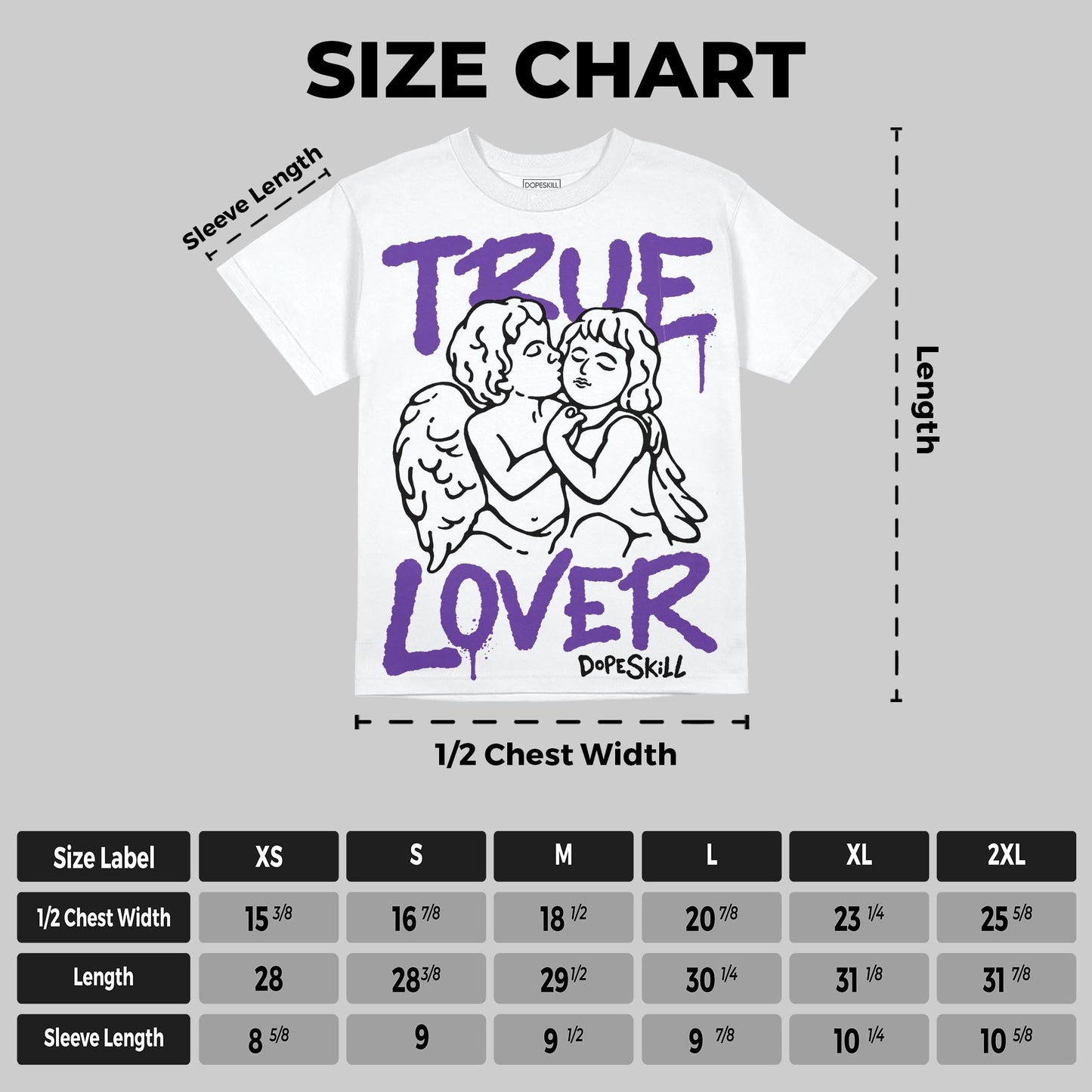 PURPLE Collection DopeSkill Oversize Print T-Shirt True Lover Graphic